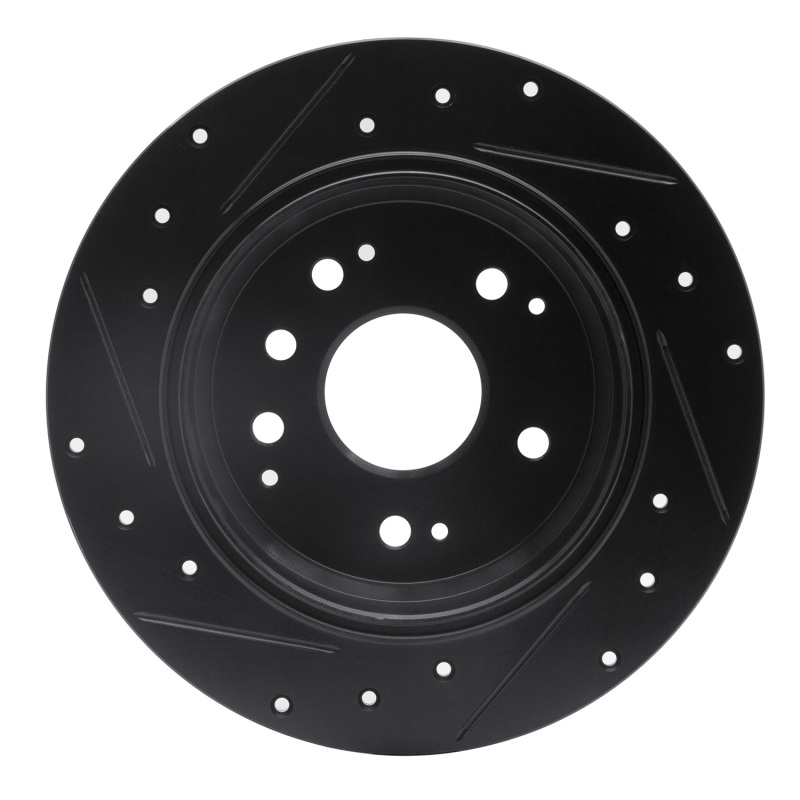 Acura TL Brake Rotor (1) - Rear Right - R1 Concepts - Drilled & Slotted - Black - `99-`11